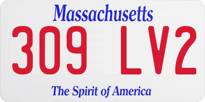 MA license plate 309LV2