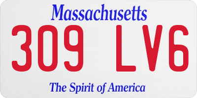 MA license plate 309LV6