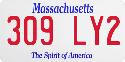 MA license plate 309LY2