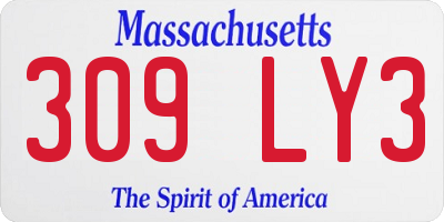 MA license plate 309LY3