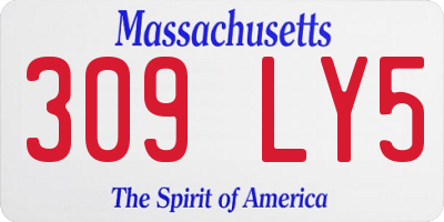 MA license plate 309LY5