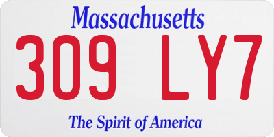 MA license plate 309LY7