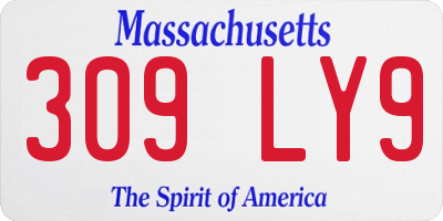 MA license plate 309LY9
