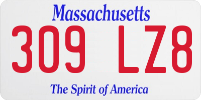 MA license plate 309LZ8