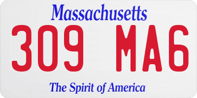 MA license plate 309MA6