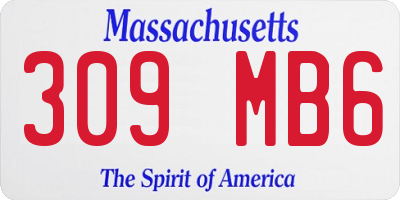 MA license plate 309MB6