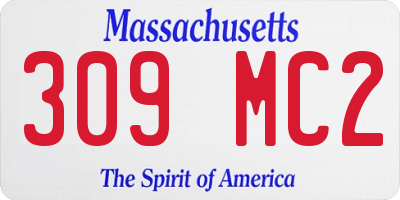 MA license plate 309MC2