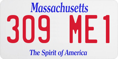 MA license plate 309ME1