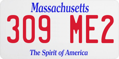 MA license plate 309ME2