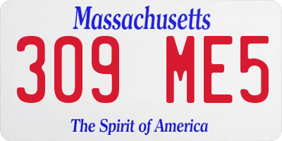 MA license plate 309ME5
