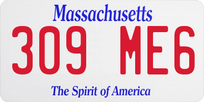MA license plate 309ME6