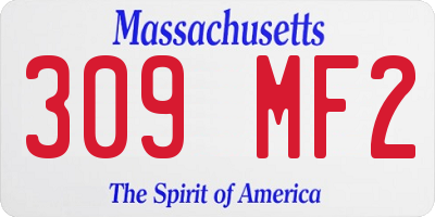 MA license plate 309MF2