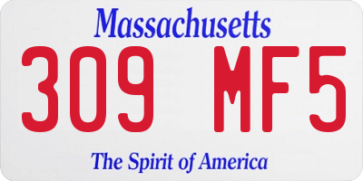 MA license plate 309MF5