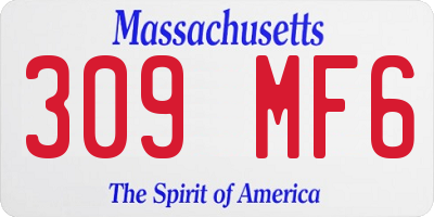 MA license plate 309MF6