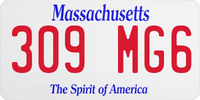 MA license plate 309MG6