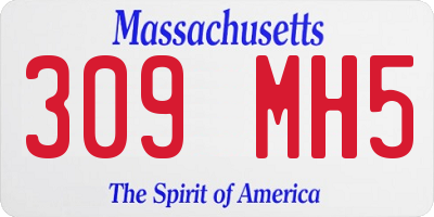 MA license plate 309MH5