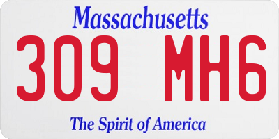 MA license plate 309MH6