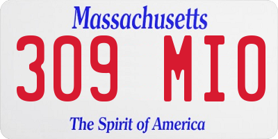 MA license plate 309MI0
