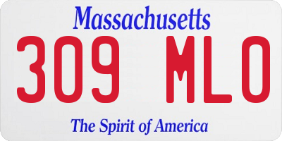 MA license plate 309ML0