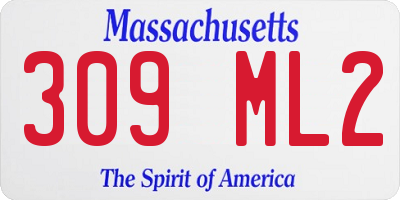 MA license plate 309ML2
