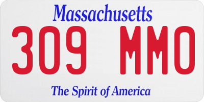 MA license plate 309MM0
