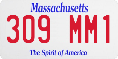 MA license plate 309MM1