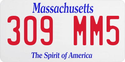 MA license plate 309MM5