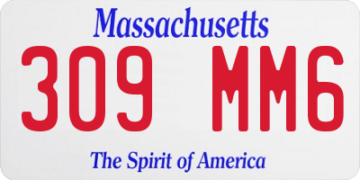 MA license plate 309MM6