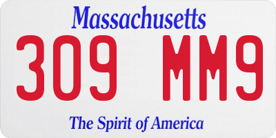 MA license plate 309MM9