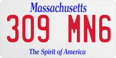 MA license plate 309MN6