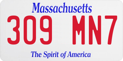 MA license plate 309MN7