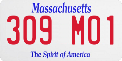 MA license plate 309MO1