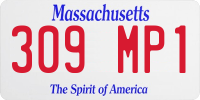 MA license plate 309MP1