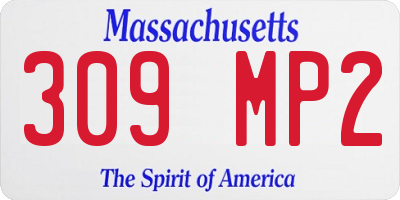 MA license plate 309MP2