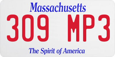 MA license plate 309MP3