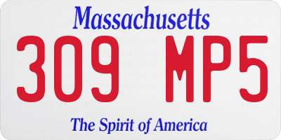 MA license plate 309MP5