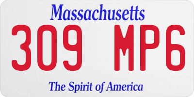 MA license plate 309MP6