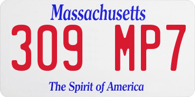 MA license plate 309MP7