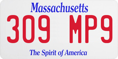 MA license plate 309MP9