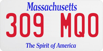 MA license plate 309MQ0