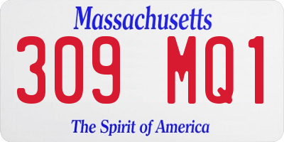 MA license plate 309MQ1
