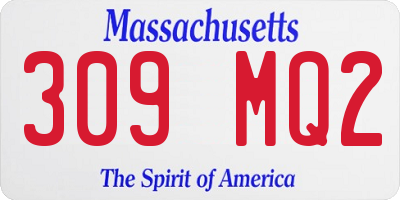 MA license plate 309MQ2