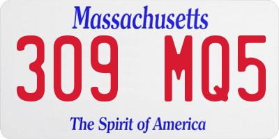 MA license plate 309MQ5