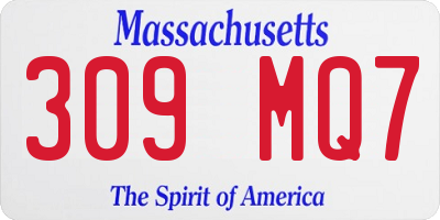 MA license plate 309MQ7