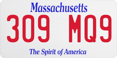 MA license plate 309MQ9
