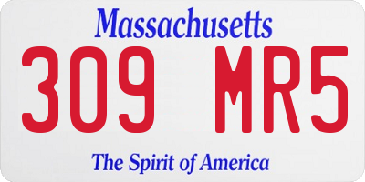 MA license plate 309MR5