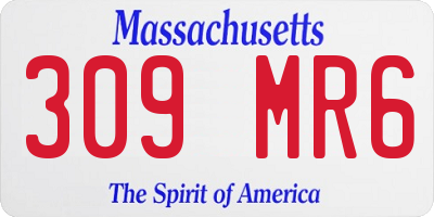 MA license plate 309MR6