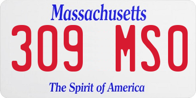 MA license plate 309MS0
