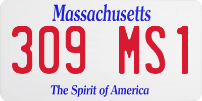 MA license plate 309MS1