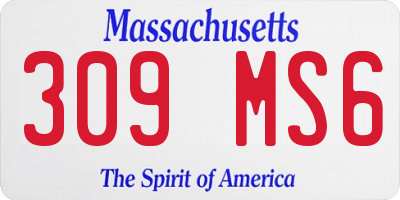 MA license plate 309MS6